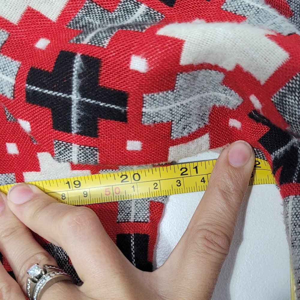 Member Red & Black Cotton Blend Pockets Retro Patterned High Quality Blazer 10 - Picture 9 of 10